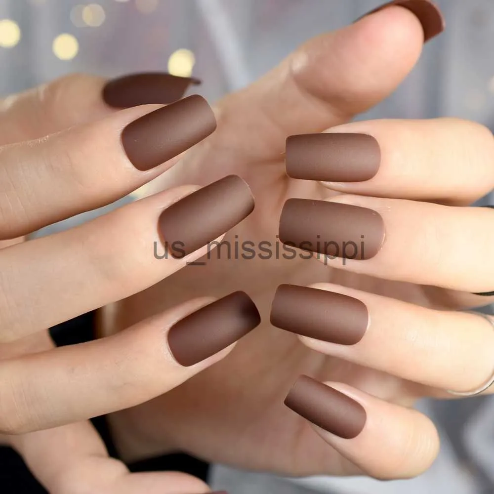 Matte Visual Idea Matte Visual Idea — Chocolate Brown Nails
