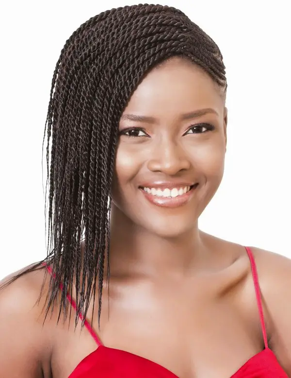Asymmetrical Braided Twists Asymmetrical Braided Twists — Winter Hairstyles for Black Women