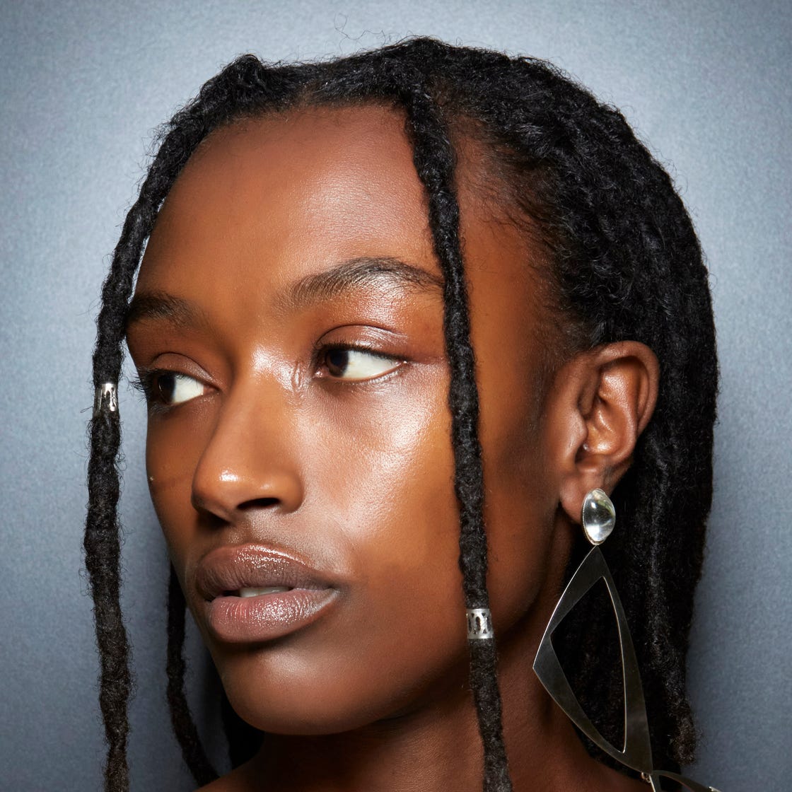 Braided Locs with Silver Cuffs Braided Locs with Silver Cuffs — Winter Loc Styles