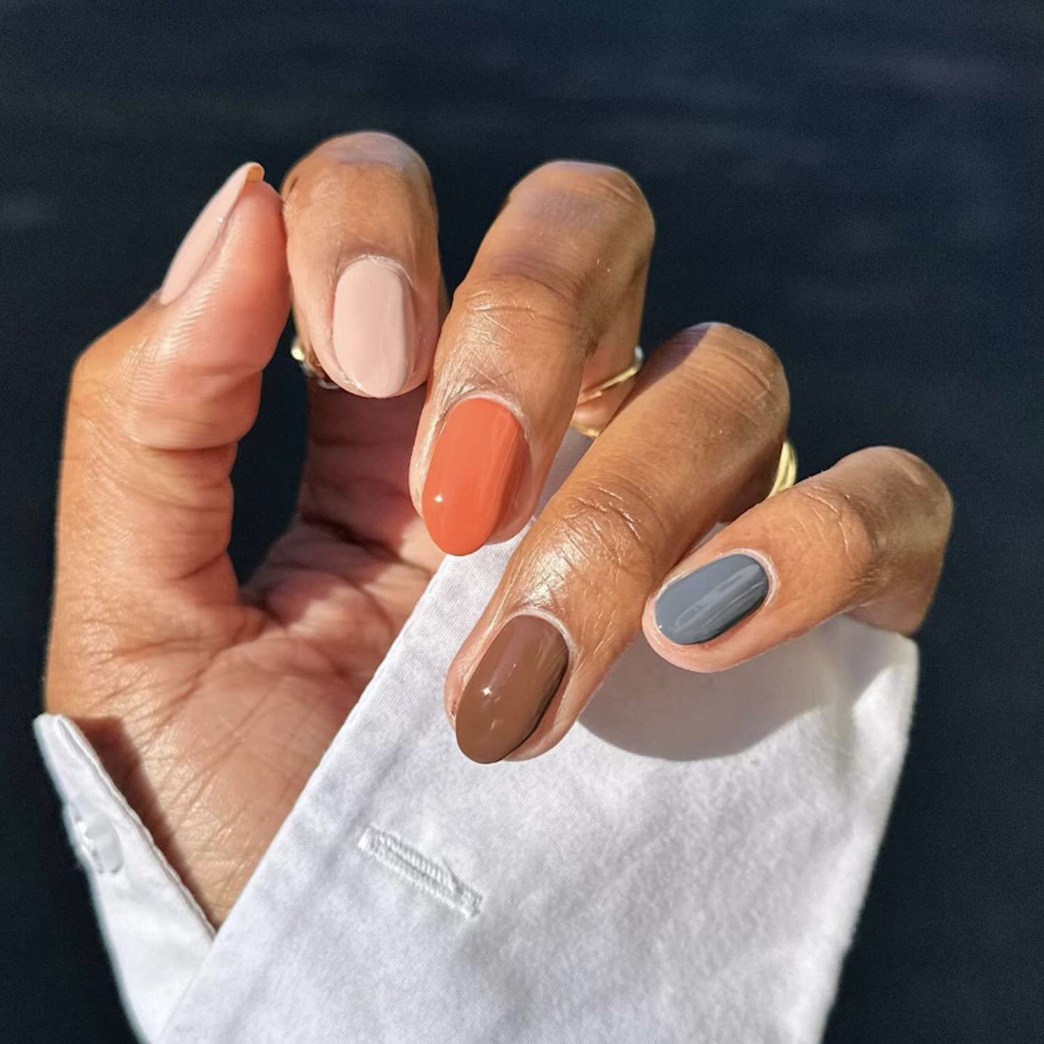 Multi-Color Matte Winter Nails Multi-Color Matte Winter Nails — Natural Winter Nails