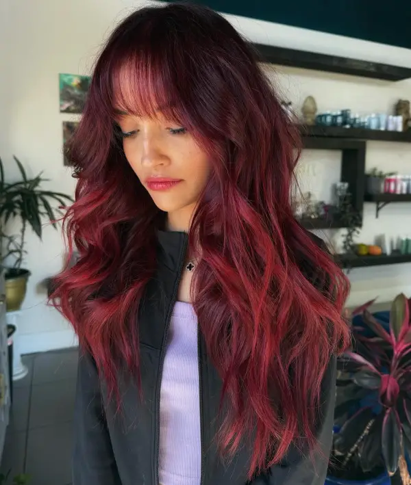 Lustrous Deep Cherry Waves Lustrous Deep Cherry Waves — Cherry Cola Hair Color