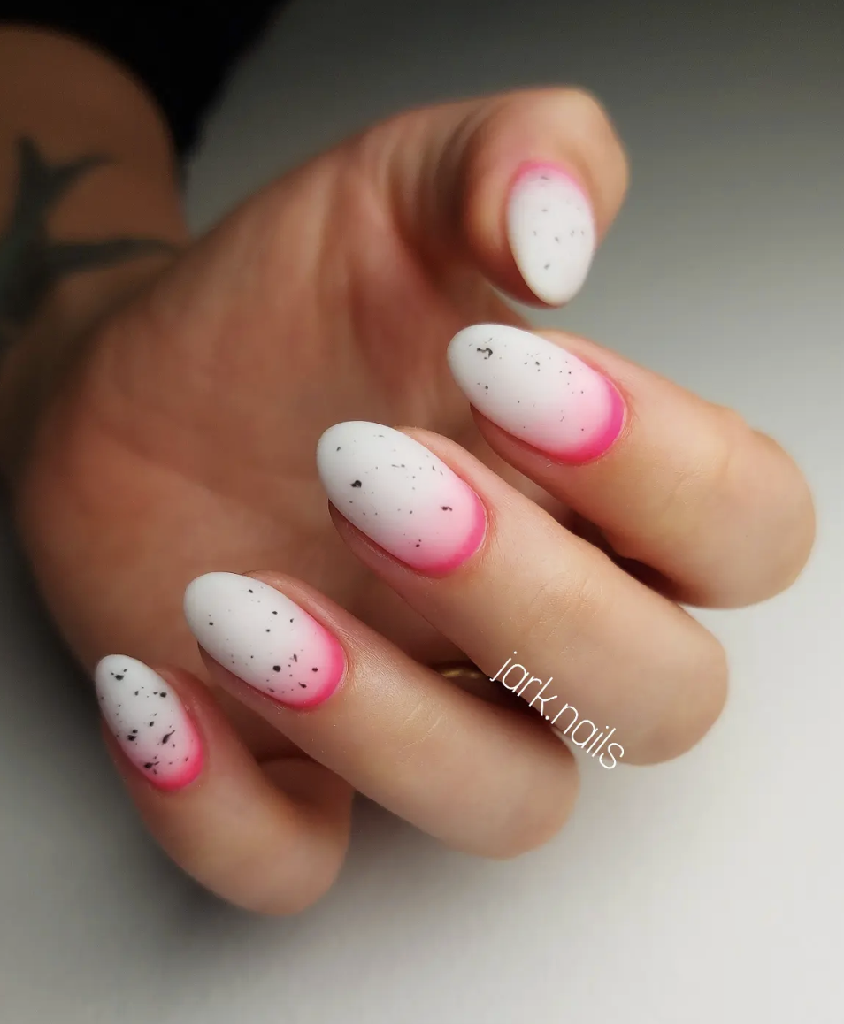 Matte With Glossy Tips Visual Idea Matte With Glossy Tips Visual Idea — Ombre Nail Designs