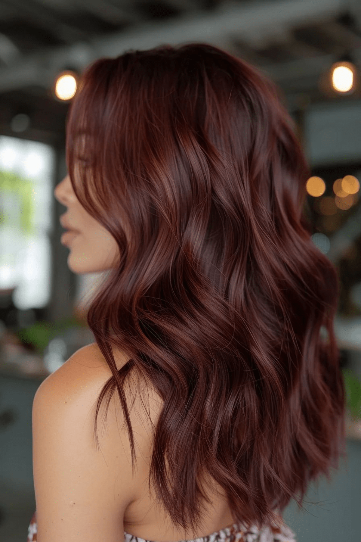 Dimensional Dark Auburn Waves Dimensional Dark Auburn Waves — True Winter Hair Color