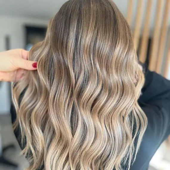 Light Brown With Natural Blonde Highlights Light Brown With Natural Blonde Highlights — Reverse Balayage