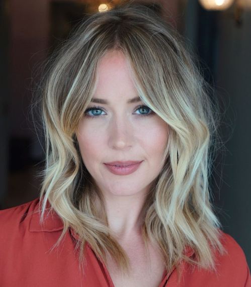 Shoulder Ash Blonde Shag with Root Shadow Shoulder Ash Blonde Shag with Root Shadow — Winter Haircuts for Oval Faces