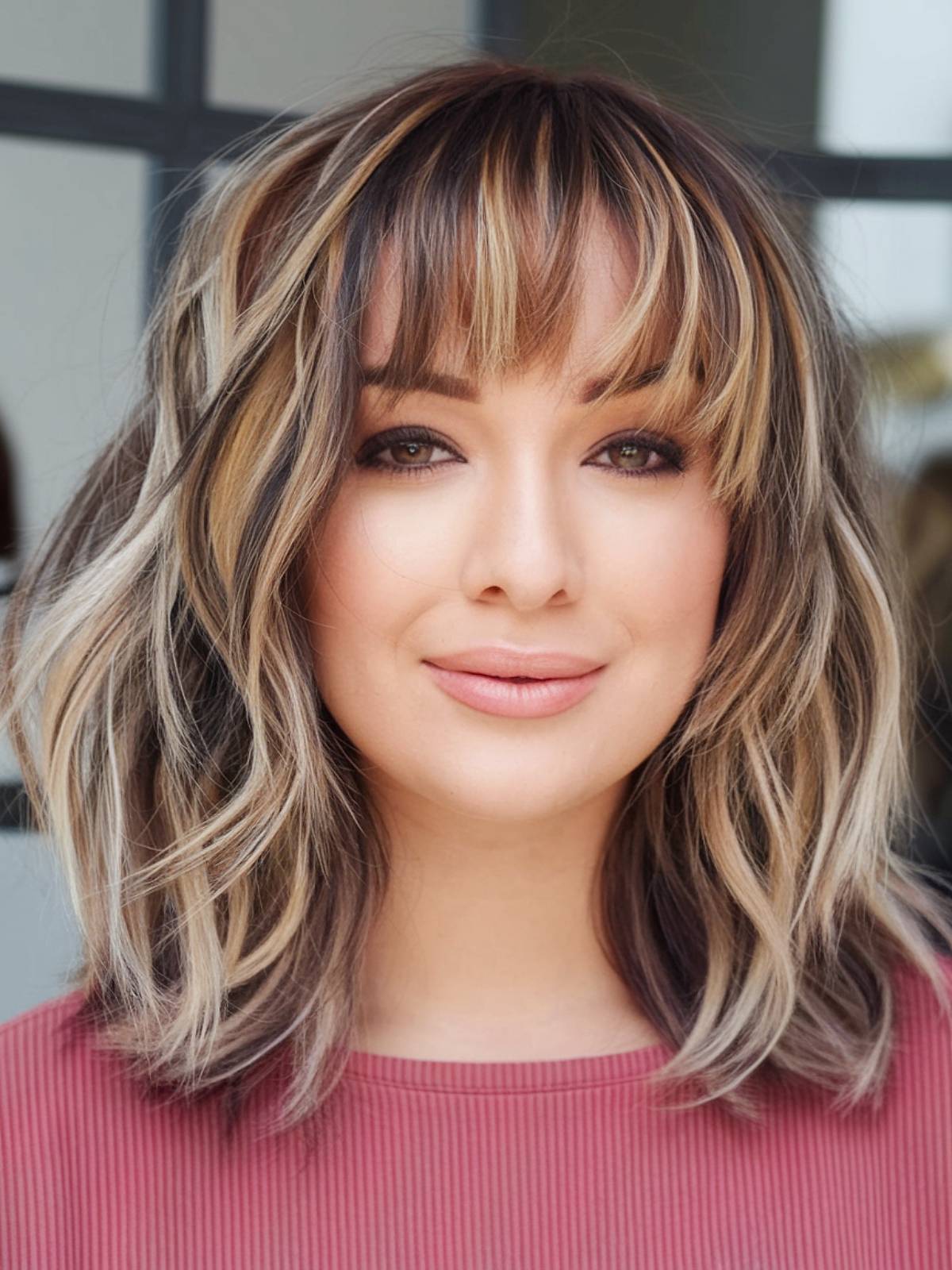Medium Brown With Blonde Highlights Visual Idea Medium Brown With Blonde Highlights Visual Idea — Winter Shag Haircuts