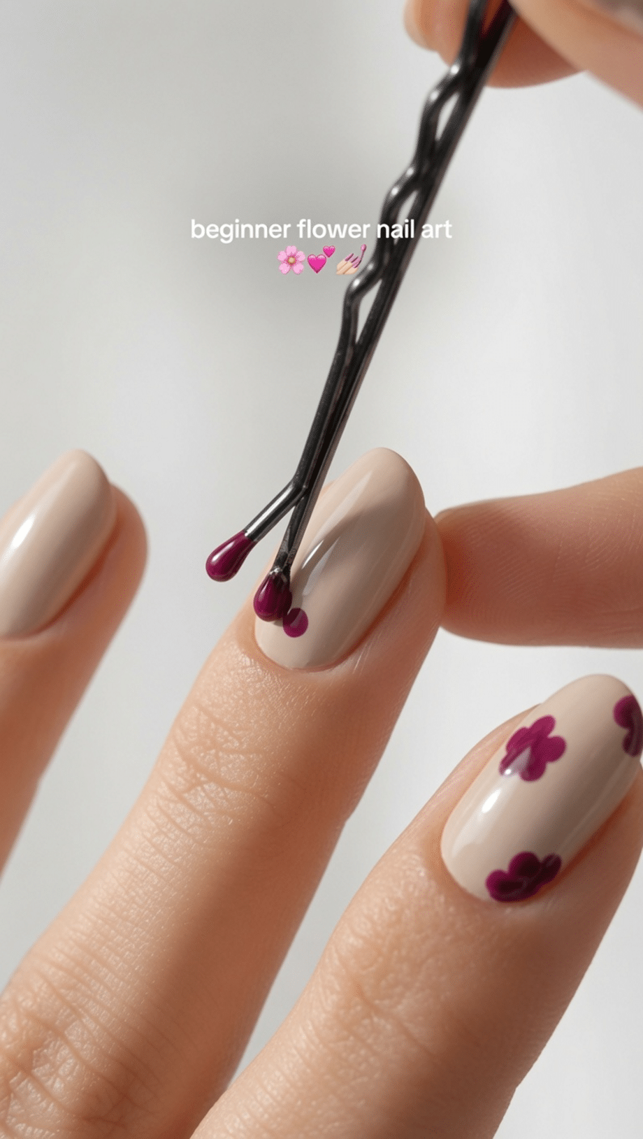 Nude Flower Dotting Tool Nails Nude Flower Dotting Tool Nails — Nail Art Ideas