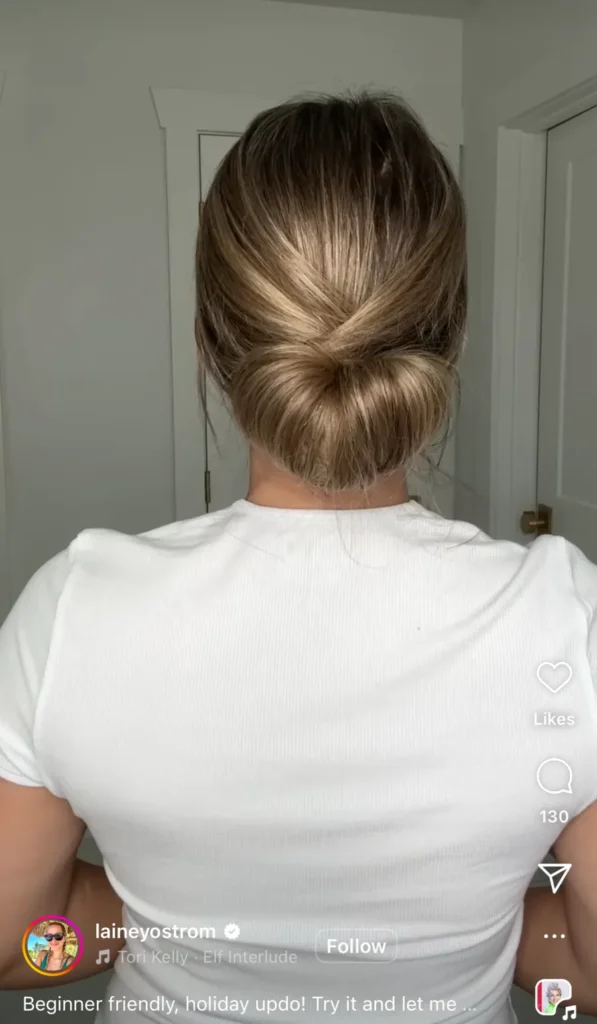 Thick Wavy Blonde Low Bun Thick Wavy Blonde Low Bun — Winter Bun Hairstyles