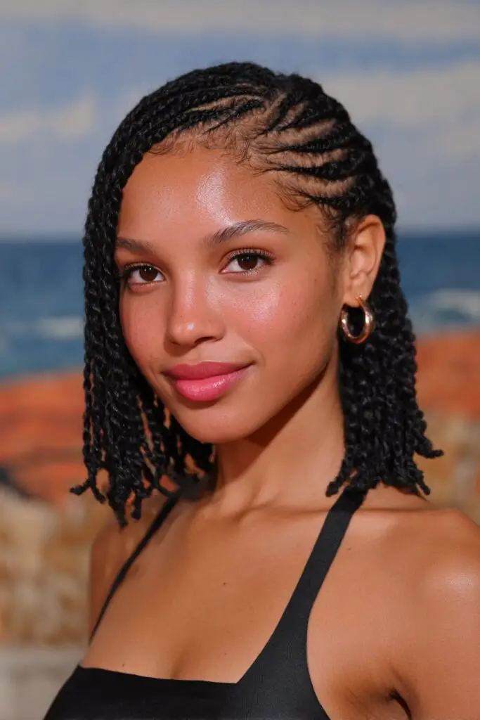Mid-Back Long Wavy Black Knotless Braids Mid-Back Long Wavy Black Knotless Braids — Winter Knotless Braids