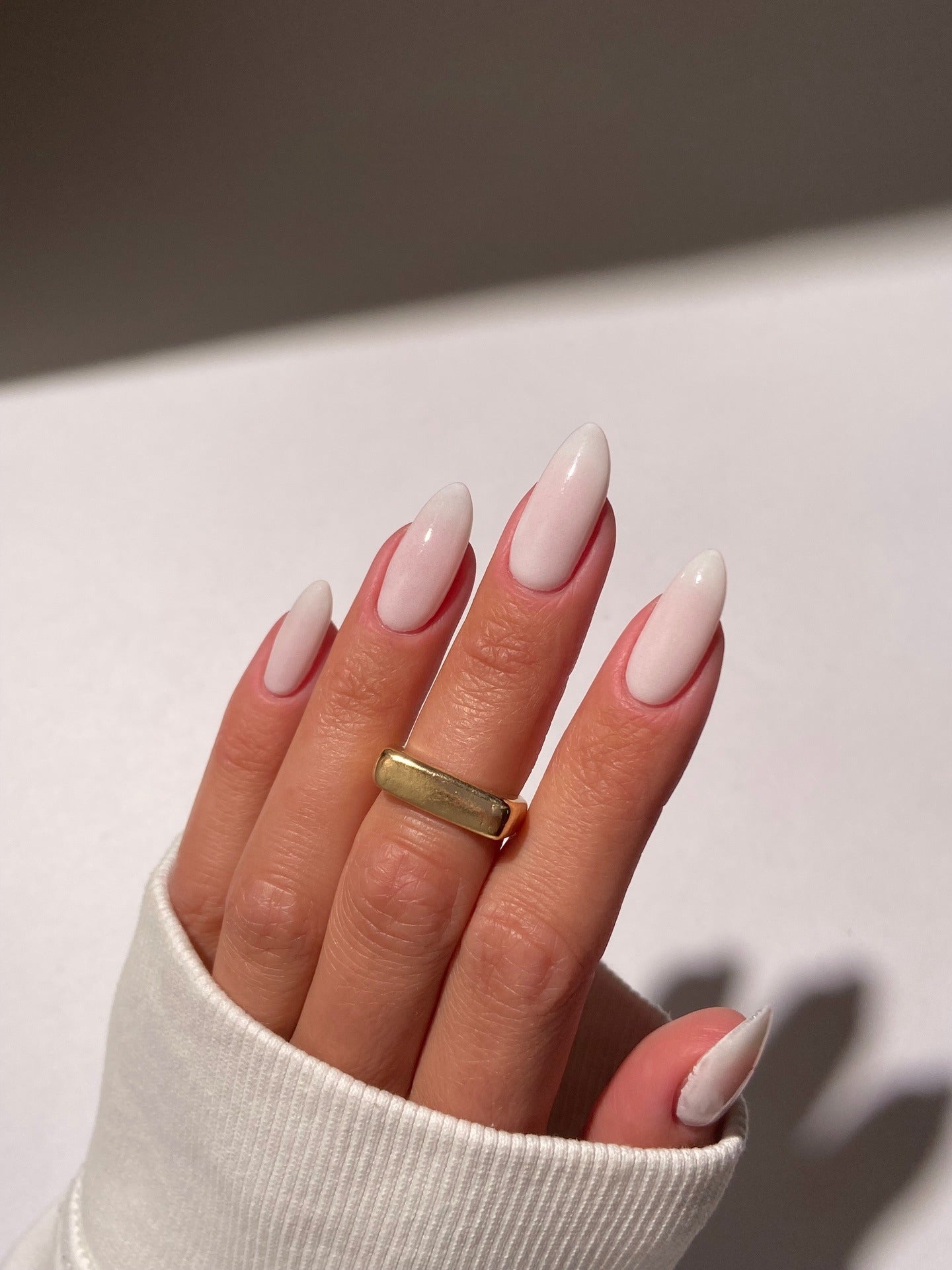 Uniform Milky White Color Visual Idea — Milky White Nails