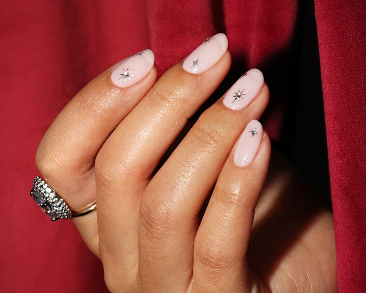 Pale Pink Visual Idea Pale Pink Visual Idea — Short Winter Acrylic Nails