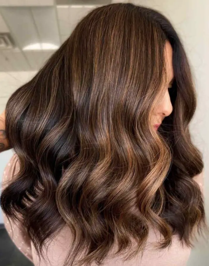 Mid-Back Layers With Dimensional Colour Mid-Back Layers With Dimensional Colour — Winter Haircuts for Wavy Hair