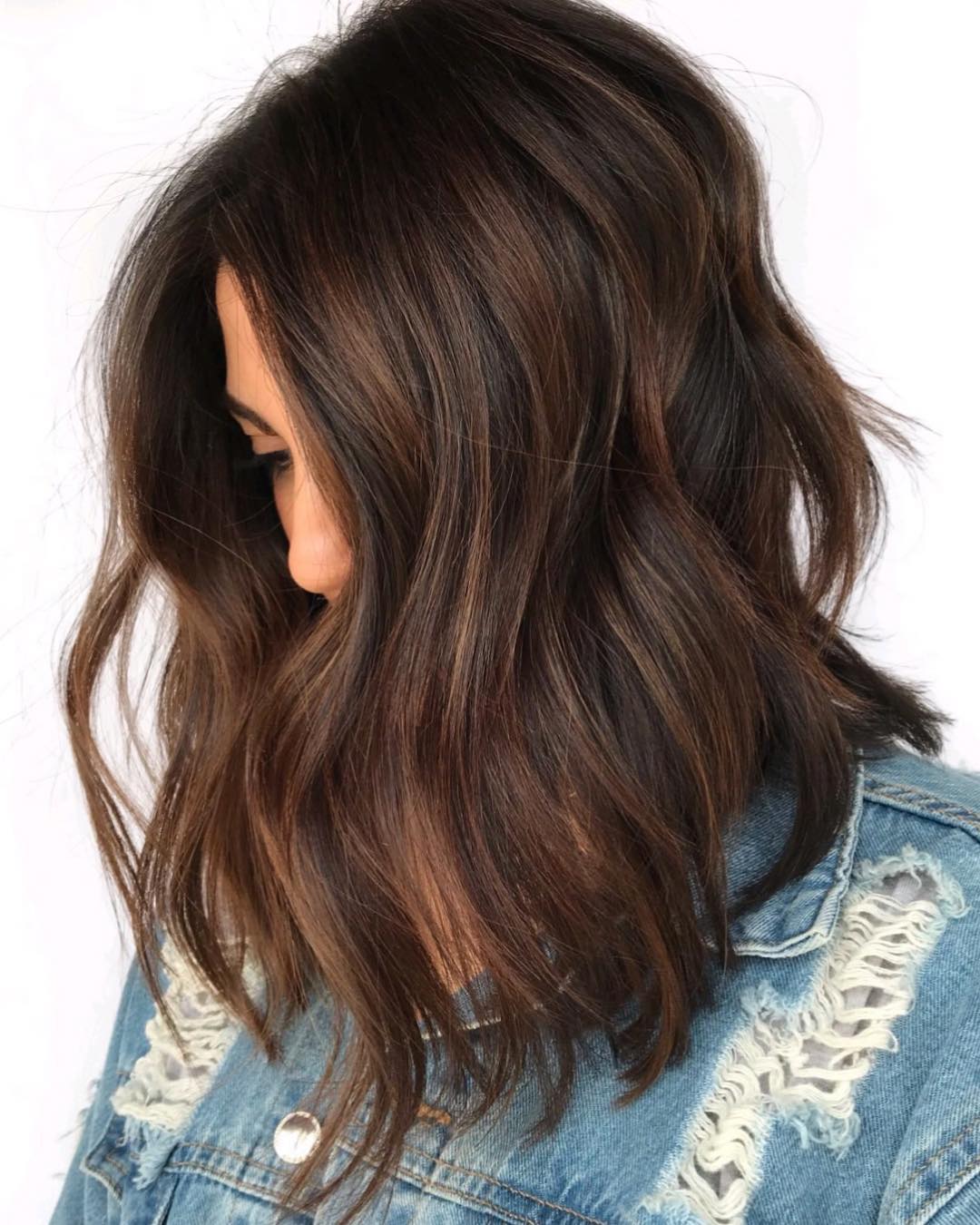 Dark Brown Base With Warm Brown Highlights Dark Brown Base With Warm Brown Highlights — Winter Hair Colors for Plus Size Women