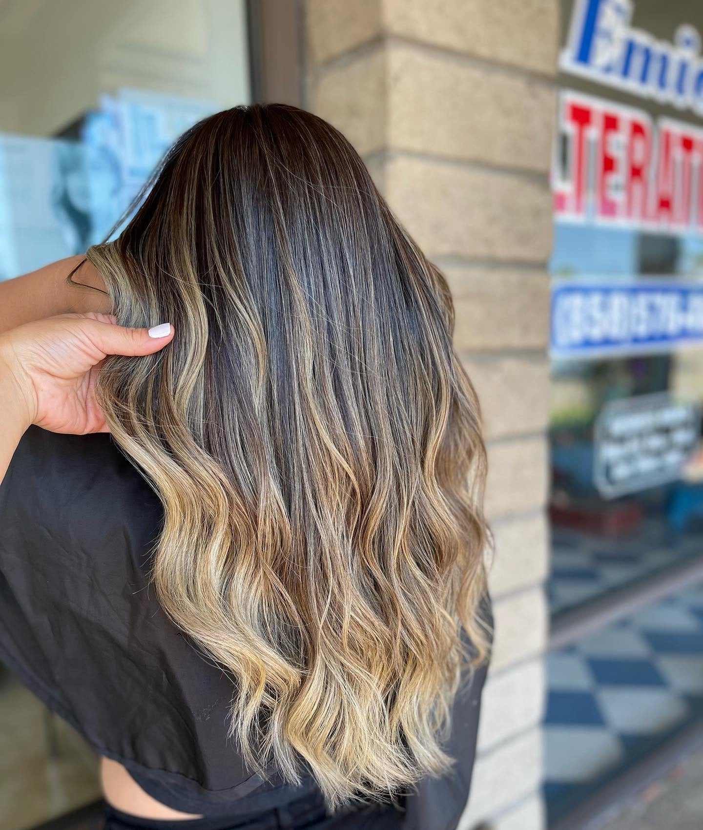 Balayage Gradient Visual Idea Balayage Gradient Visual Idea — Blonde to Brunette Hair