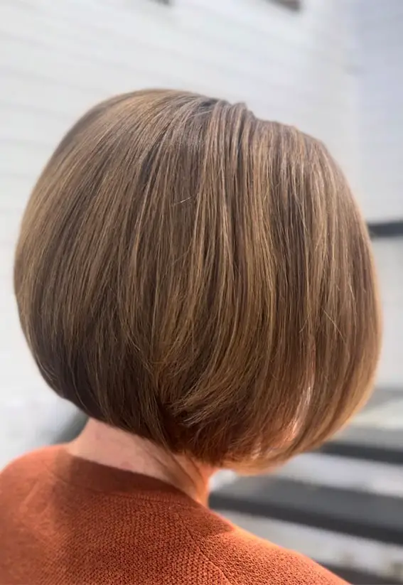Medium Brown Blunt Bob Medium Brown Blunt Bob — Winter Hair Colors for Short Hair