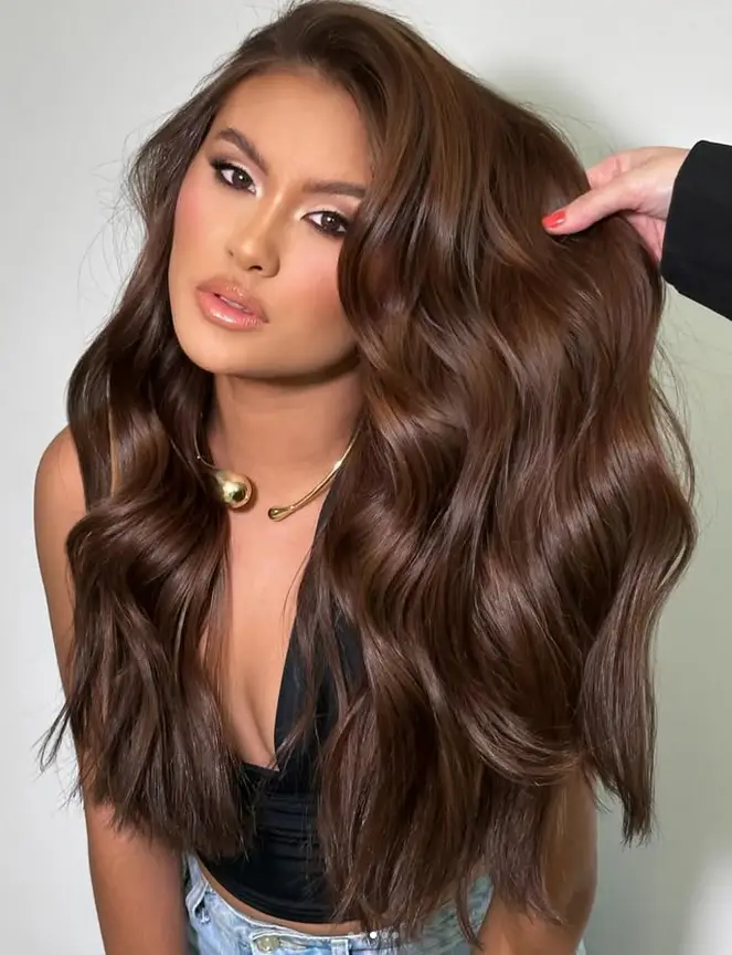 Visual Idea — A Woman With Thick True Winter Hair Color