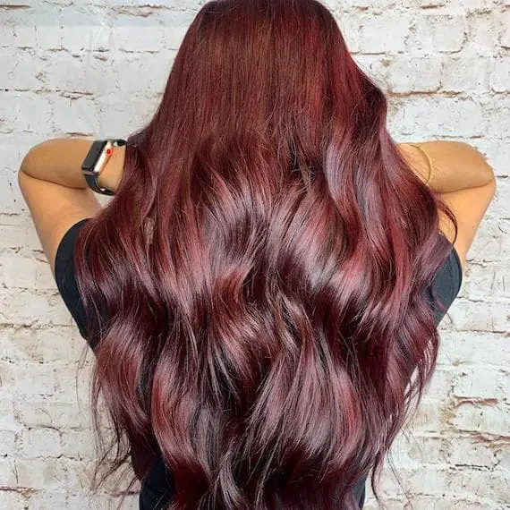 Deep Auburn With Subtle Red Undertones — This Image Shows A Back View Of Long Deep Auburn With Subtle Red Undertones — This Image Shows A Back View Of Long — Winter Auburn Hair Color