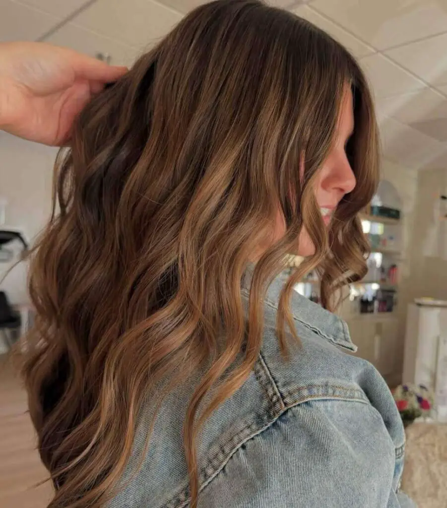 Long Layers Medium Brown with Lighter Highlights Long Layers Medium Brown with Lighter Highlights — Winter Brown Hair Colors