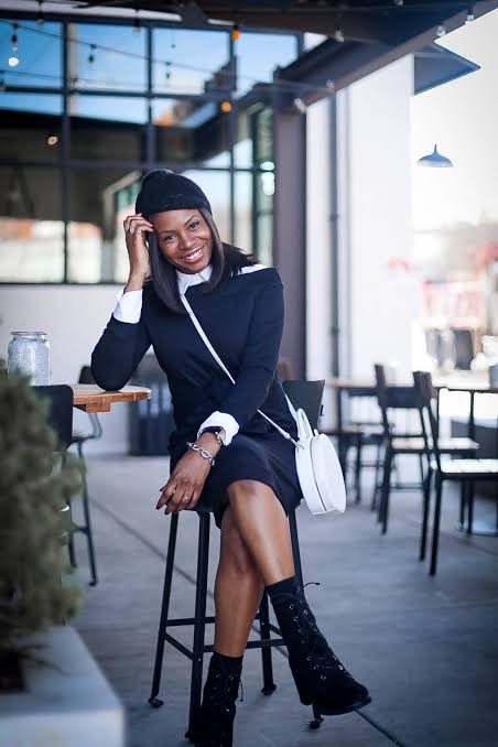 Black Dress and White Cuffs with Lace-Up Combat Boots and Beanie Black Dress and White Cuffs with Lace-Up Combat Boots and Beanie — Combat Boots Outfits