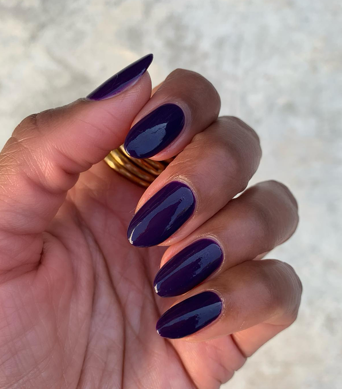 Dark Purple with Blue Undertones Dark Purple with Blue Undertones — Winter Purple Nails