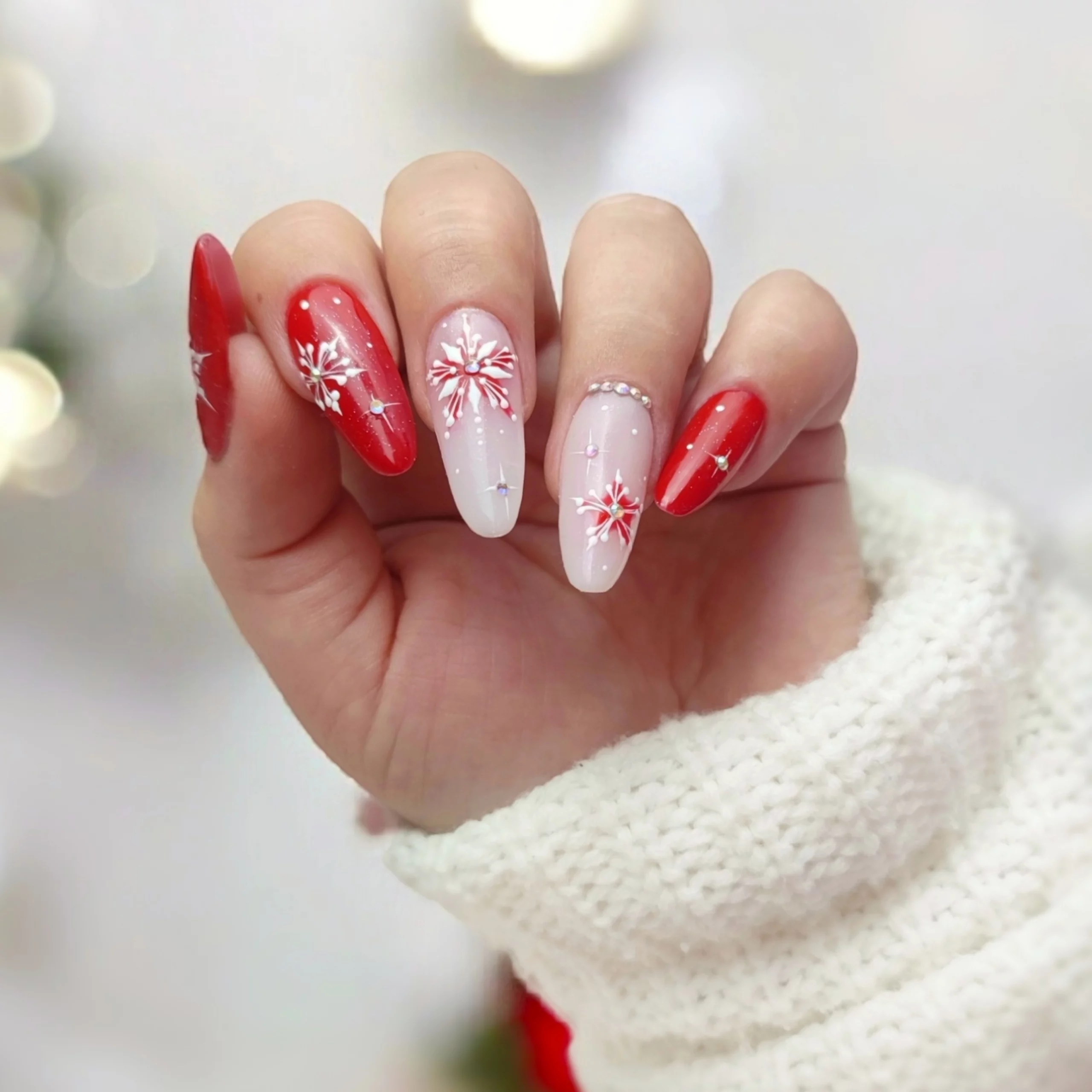 Festive Bright Red Holiday Mix Festive Bright Red Holiday Mix — Winter Red Nails