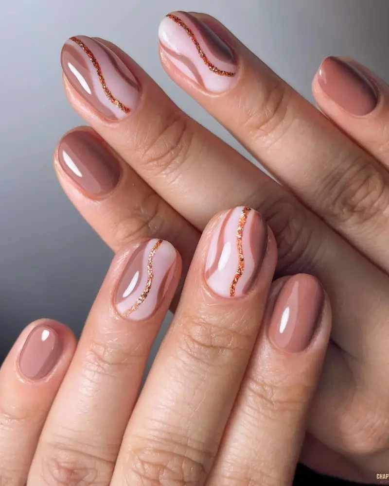 Visual Idea — Short Short Winter Acrylic Nails