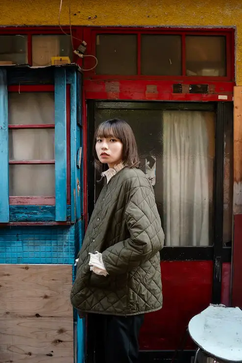 Minimalist Layers: Quilted Jacket Over Collared Shirt — Japan Winter Outfits