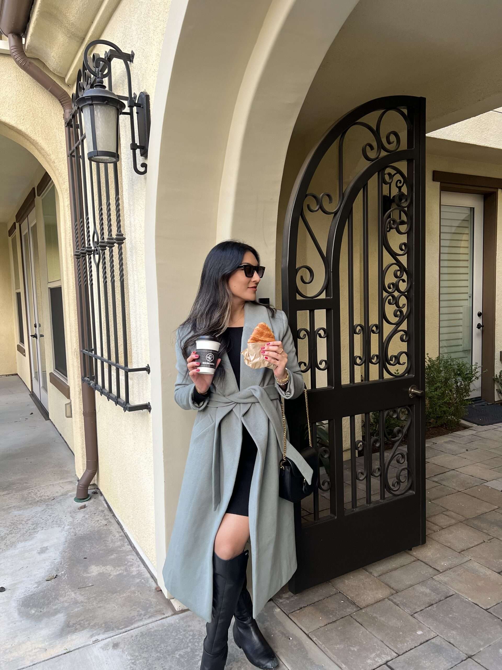Edgy Leather Moto Jacket and Pencil Skirt Ensemble — Classy Winter Outfits