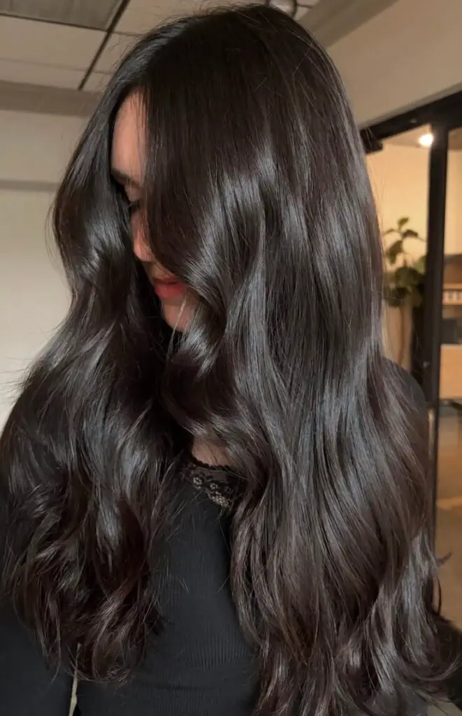 Glossy Espresso Shoulder Length Waves Glossy Espresso Shoulder Length Waves — Espresso Brown Hair