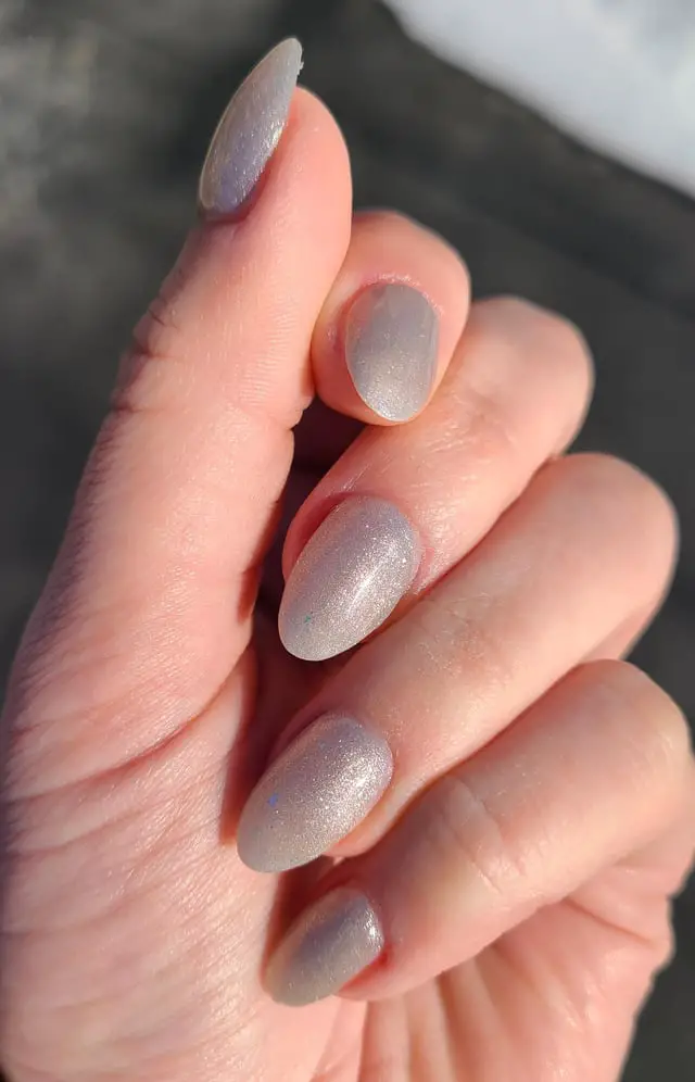 Smoky Grey Glossy Cat-Eye Nails Smoky Grey Glossy Cat-Eye Nails — Winter Gray Nails