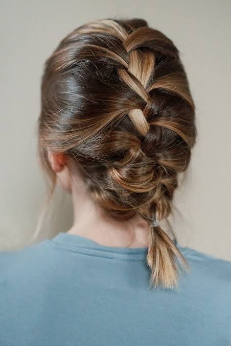 Dark Brown French Braid Ponytail Dark Brown French Braid Ponytail — Winter Braided Hairstyles