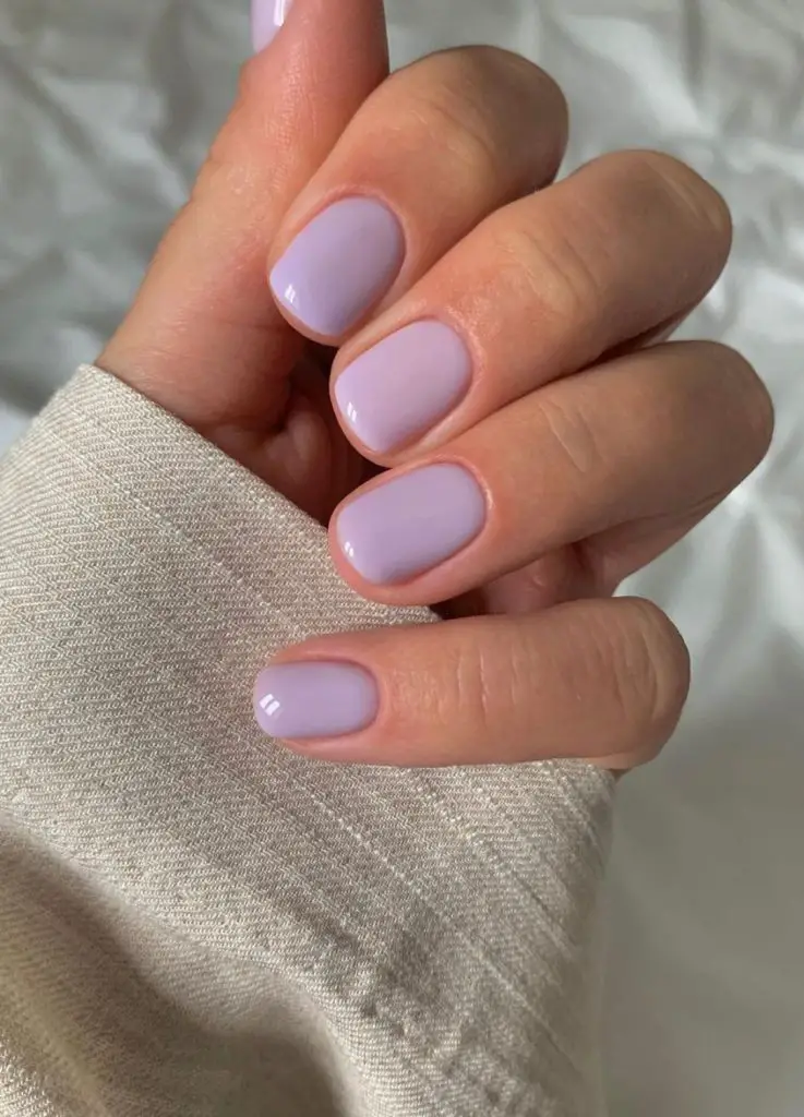 Shimmery Light Purple Square Nails Shimmery Light Purple Square Nails — Winter to Spring Transition Nails