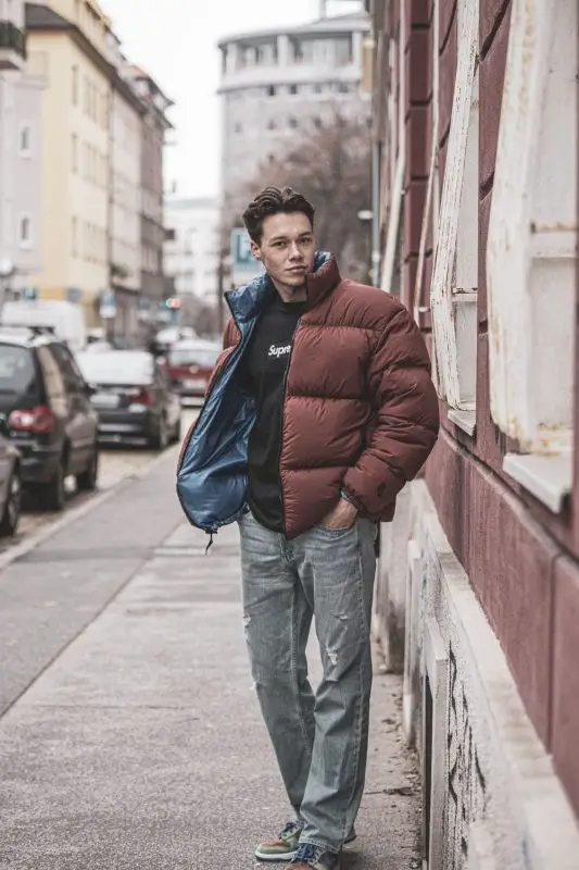 Bold Statement: Oversized Puffer Jacket with Jeans Bold Statement: Oversized Puffer Jacket with Jeans — Winter Outfits for Men