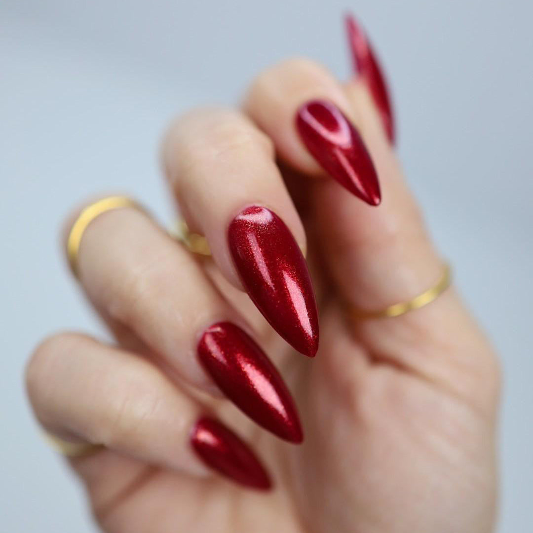 Winter Formal | Cranberry Gold Shimmer Nail Polish | Minx Magic