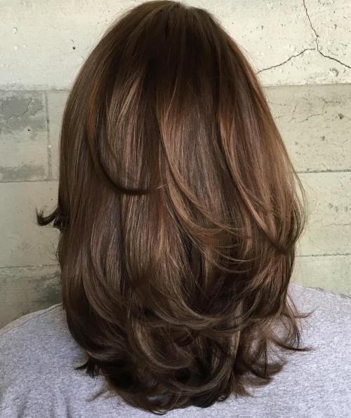 Collarbone Layered Cut With Smooth Blowout Collarbone Layered Cut With Smooth Blowout — Winter Hairstyles for Thick Hair