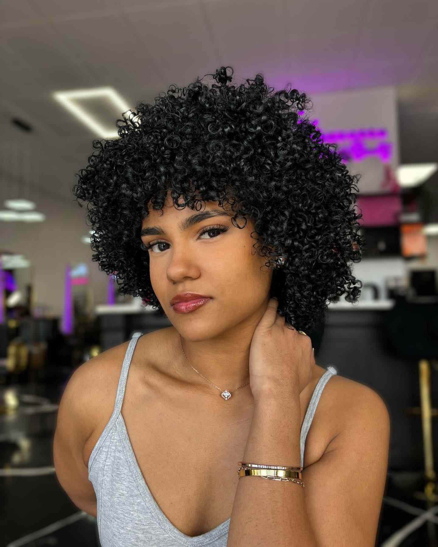 Short Natural Black Coils Short Natural Black Coils — Blue Black Hair