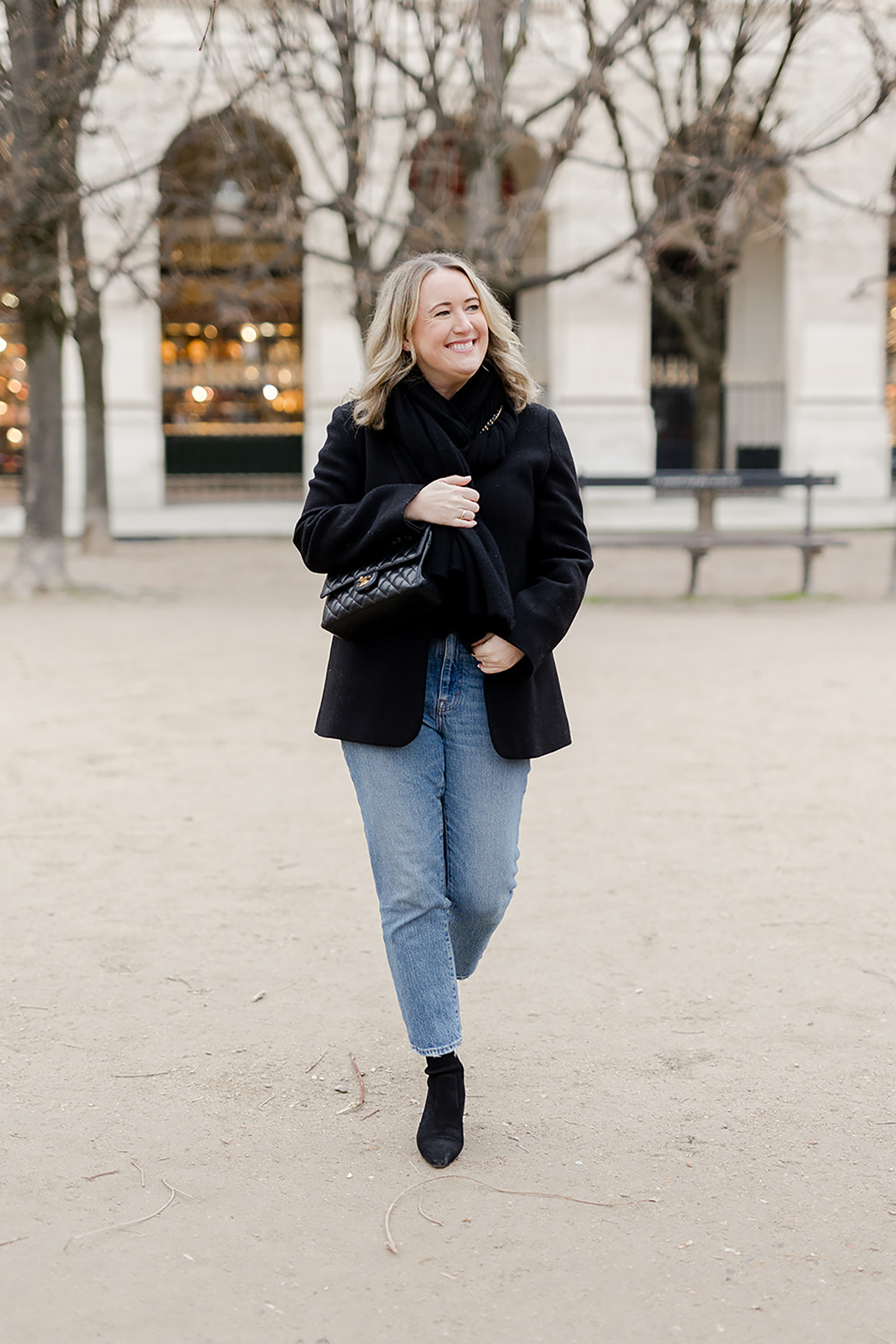 Classic Parisian Black Blazer and Jeans Combination Classic Parisian Black Blazer and Jeans Combination — December Outfits