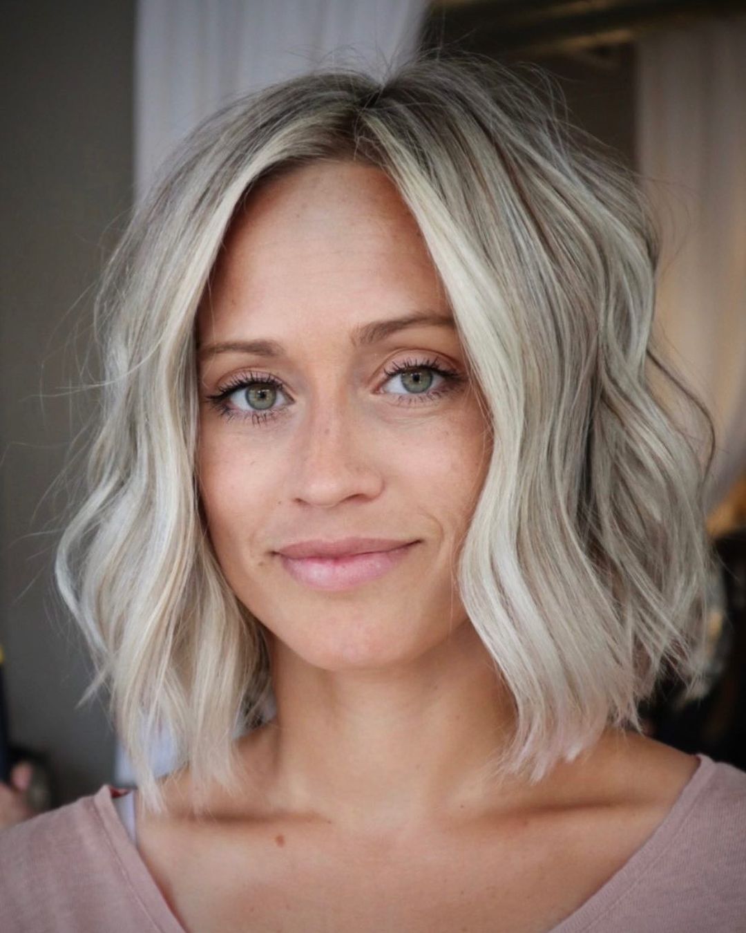 Cool Ash Blonde Bob Cool Ash Blonde Bob — Winter Hair Colors for Green Eyes