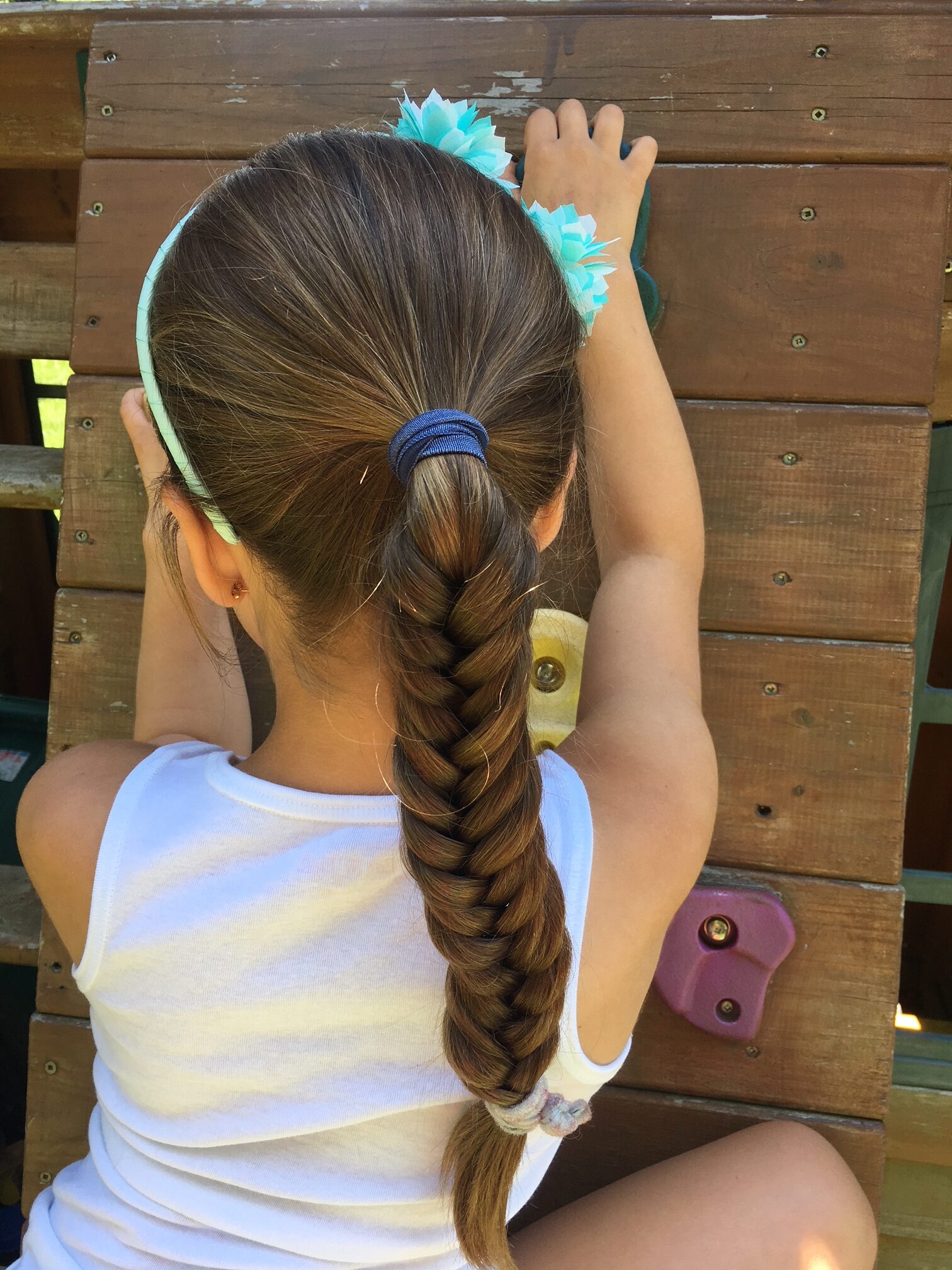 Fishtail Braid Ponytail — Winter Hairstyles for Kids