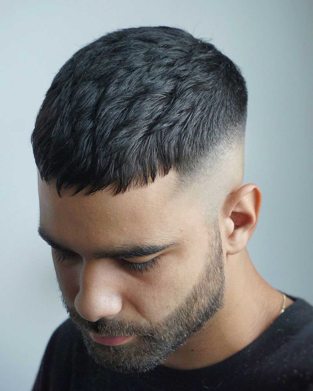 Sharp Fade Crop With Textured Top Sharp Fade Crop With Textured Top — Winter Hairstyles for Men