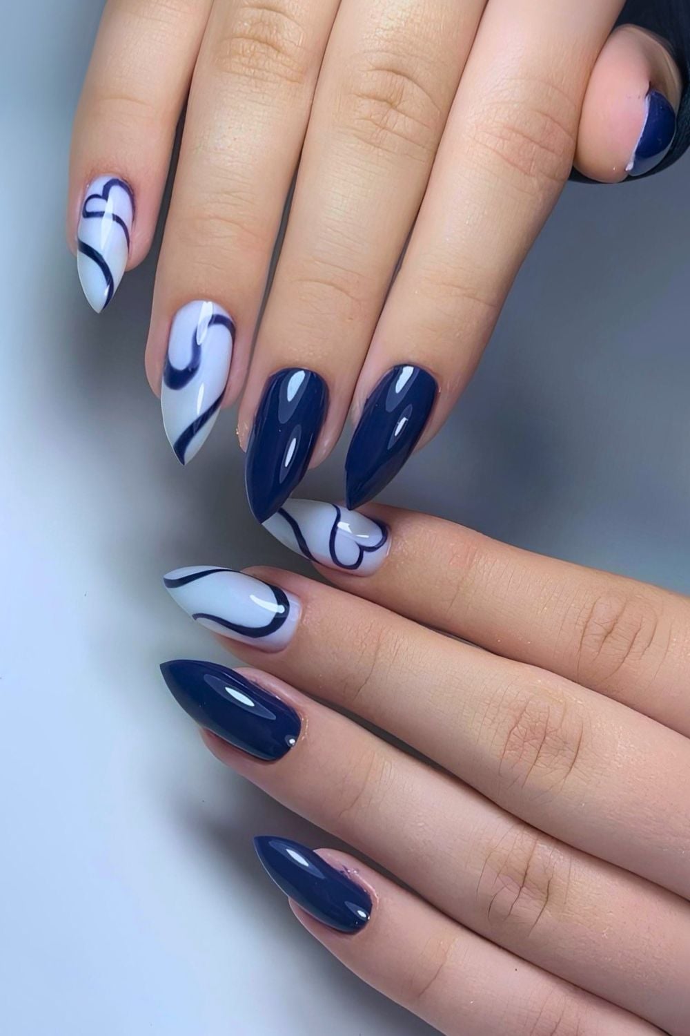 The Single Detail A Reader Notices First Visual Idea — Navy Blue Nails