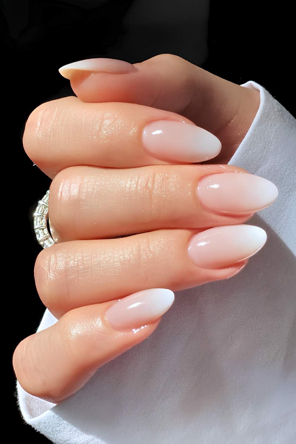 Classic White Ombre French Tip Visual Idea Classic White Ombre French Tip Visual Idea — Ombre Nail Designs