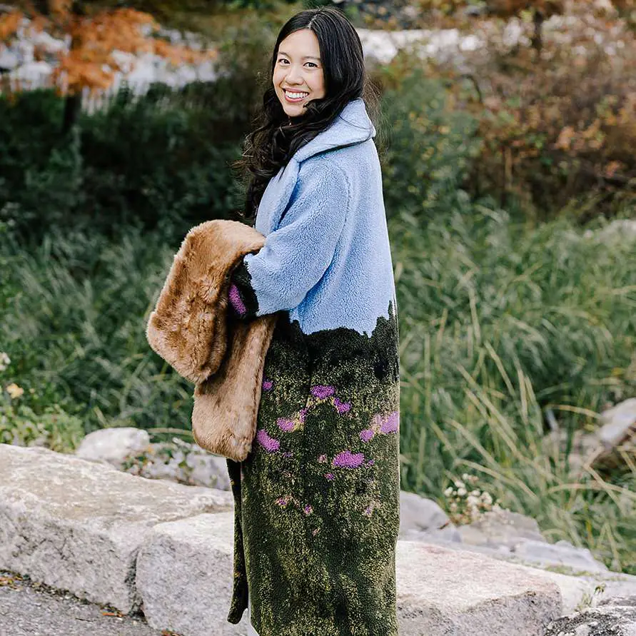 Oversized Embroidered Teddy Coat for a Stylish Winter Wedding Guest — Winter Wedding Guest Outfits