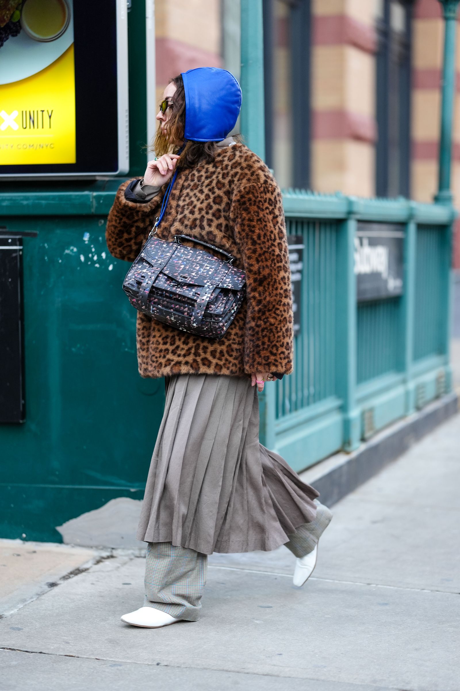 Edgy Leopard Coat with Layered Skirt and Pants Edgy Leopard Coat with Layered Skirt and Pants — Leopard Coat Outfits