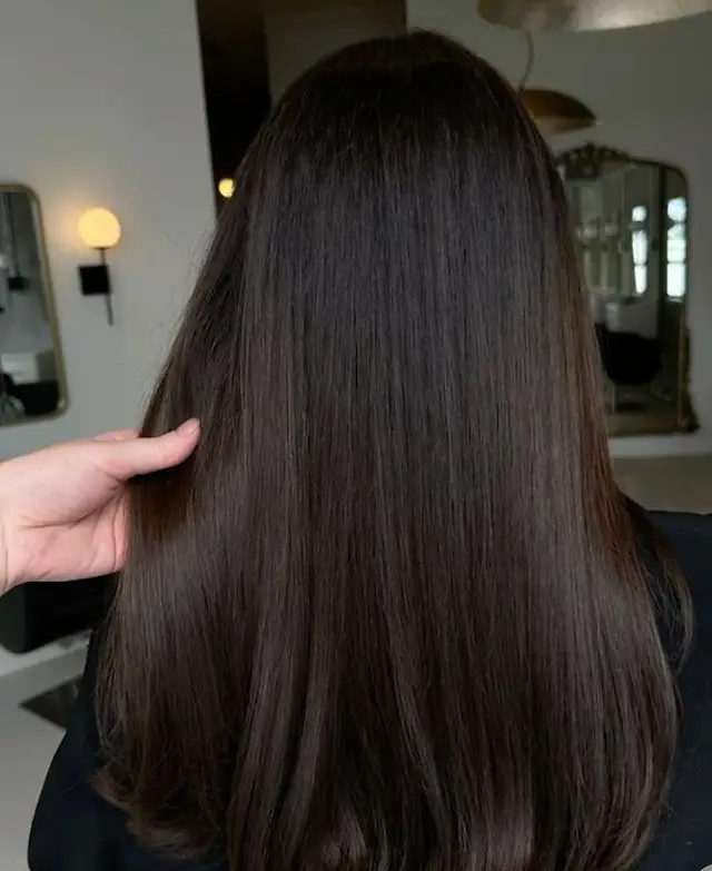Natural Dark Brown With Cool Undertones — Deep Winter Hair Color