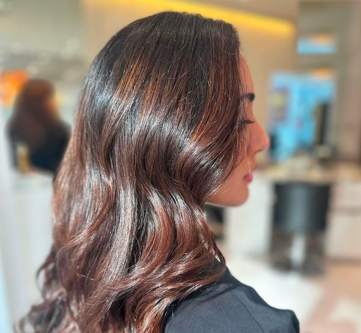 Collarbone Deep Brown with Reddish Undertones Collarbone Deep Brown with Reddish Undertones — Winter Brown Hair Colors