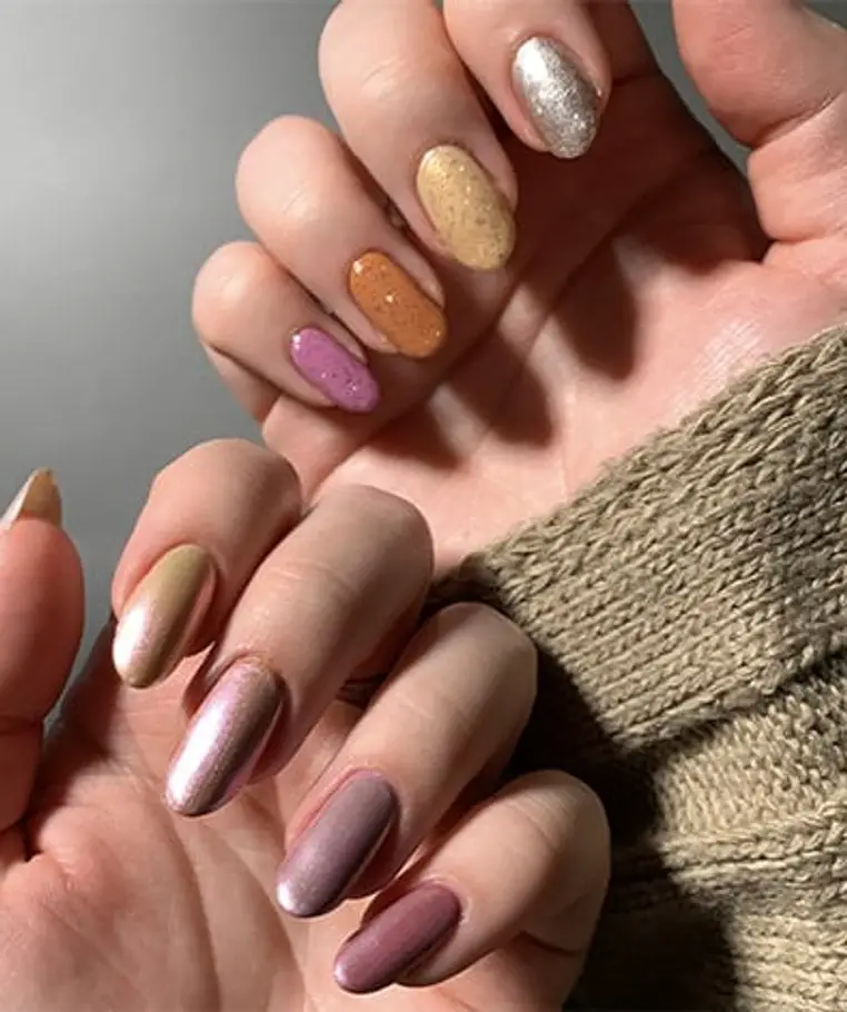 Winter Shimmer & Glitter Mix Nails Winter Shimmer & Glitter Mix Nails — Winter Pink Nails