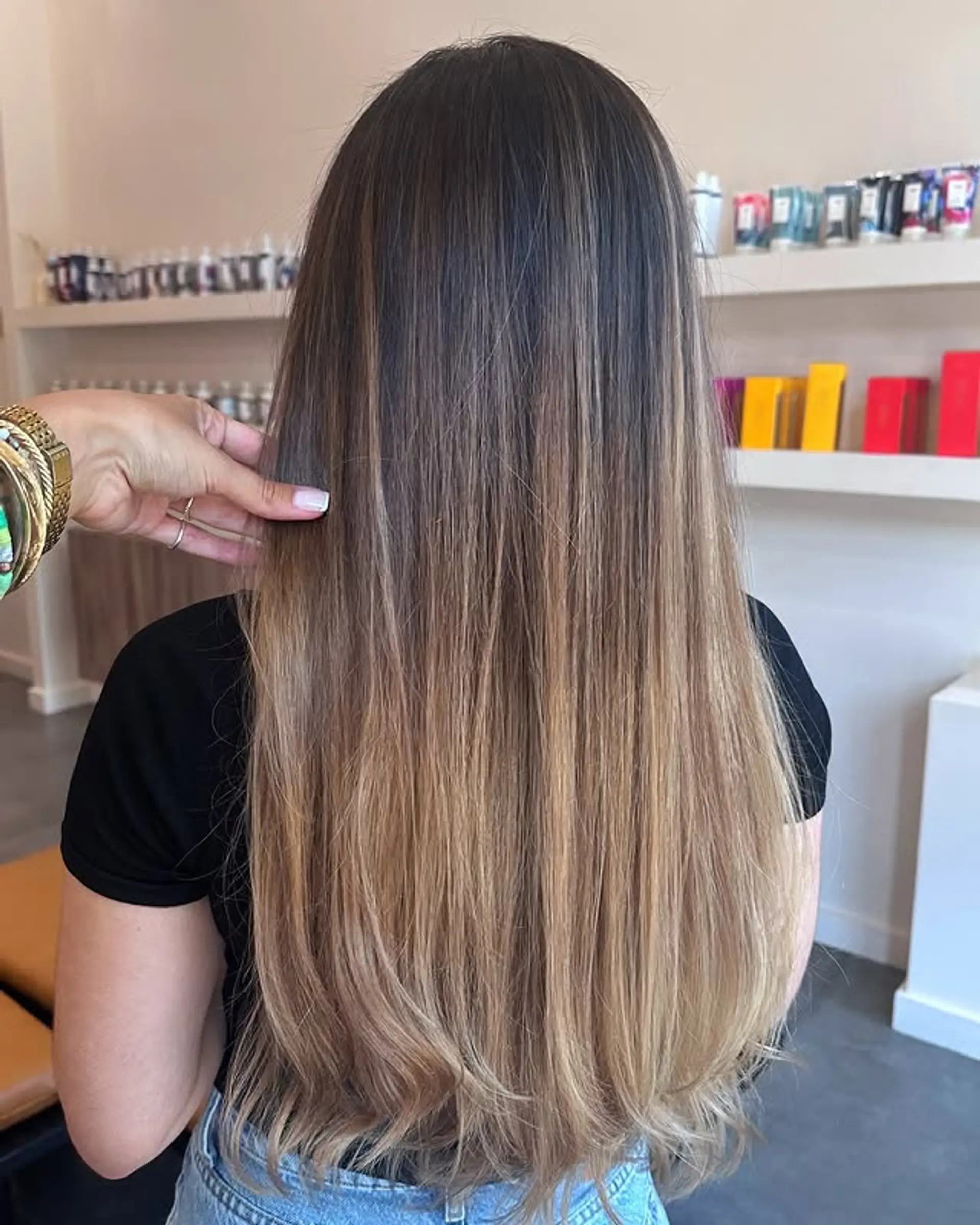 Mid-Back Brunette to Blonde Melt Mid-Back Brunette to Blonde Melt — Blonde to Brunette Hair