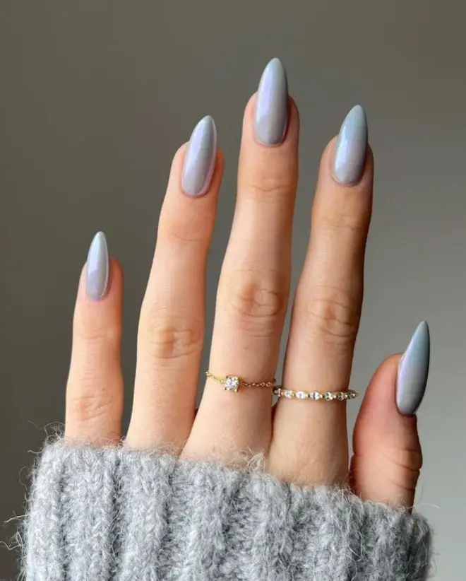 Pale Icy Blue Pearlescent Shimmer Pale Icy Blue Pearlescent Shimmer — Winter Acrylic Nail Colors