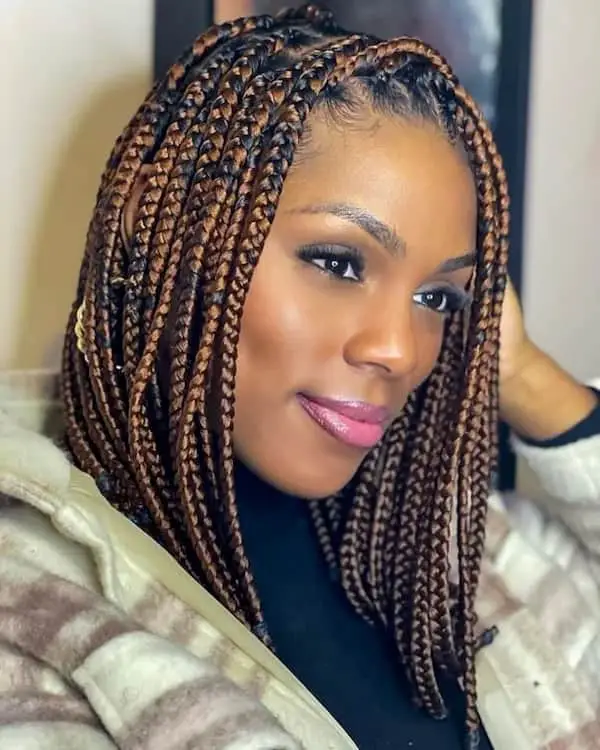 Collarbone Length Bob Knotless Braids Collarbone Length Bob Knotless Braids — Winter Knotless Braids